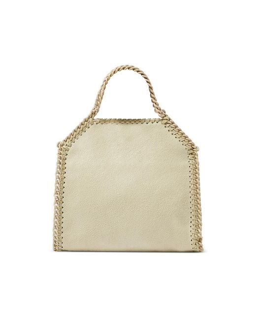 Stella McCartney Natural Mini Tote Bag Falabella Grained Polyester