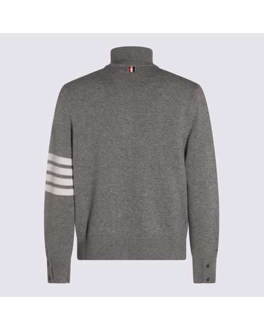 Thom Browne Gray Light Wool Knitwear for men