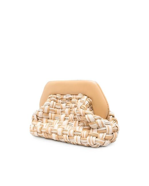 THEMOIRÈ Natural Clutch Bag Neutrals- Outer: Polyurethane