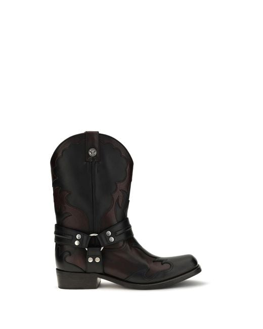 Versace Black Sylvester Western Boots for men