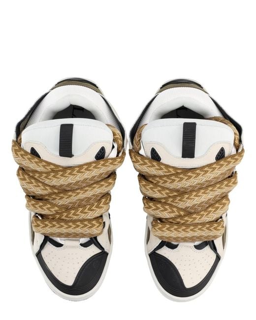 Lanvin Brown Curb Sneaker Leather Trainers