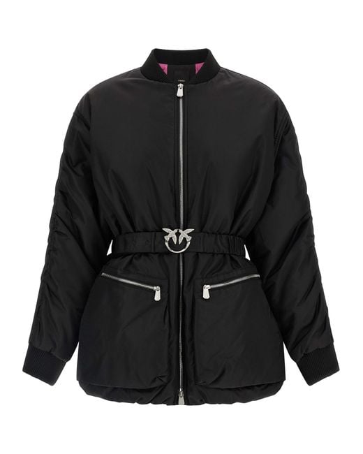 Pinko Black 'Bacon' Bomber Jacket