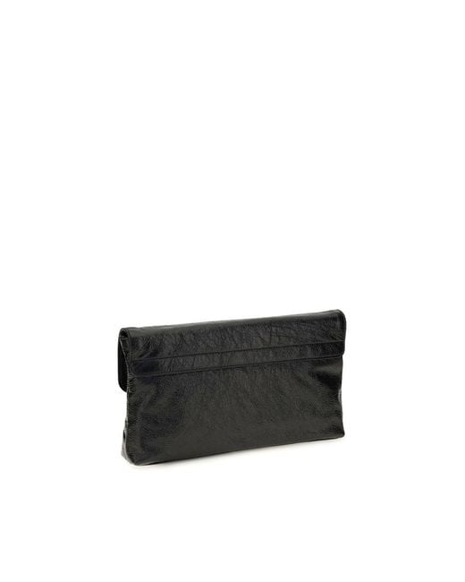 Balenciaga Black Lamb Ovis Aries Clutch Bag