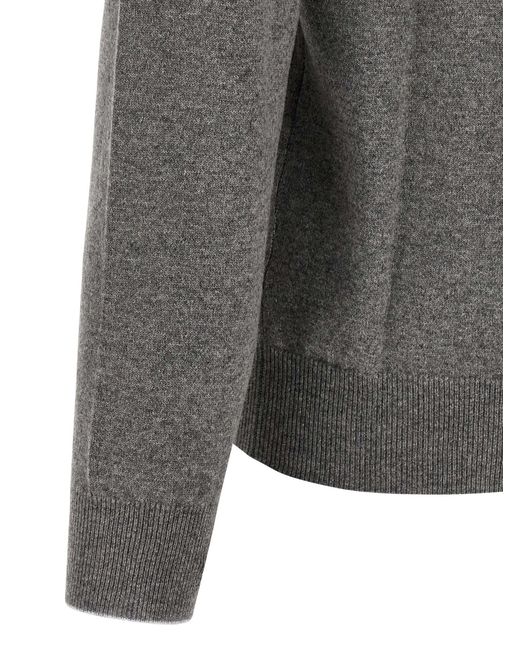 Brunello Cucinelli Gray 'Turtleneck' Sweater for men
