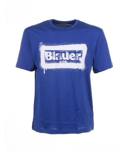 Blauer Blue Crew Neck T-Shirt for men
