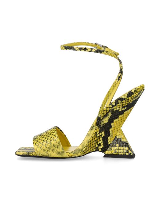 The Attico Cheope Fluo Yellow Sandal