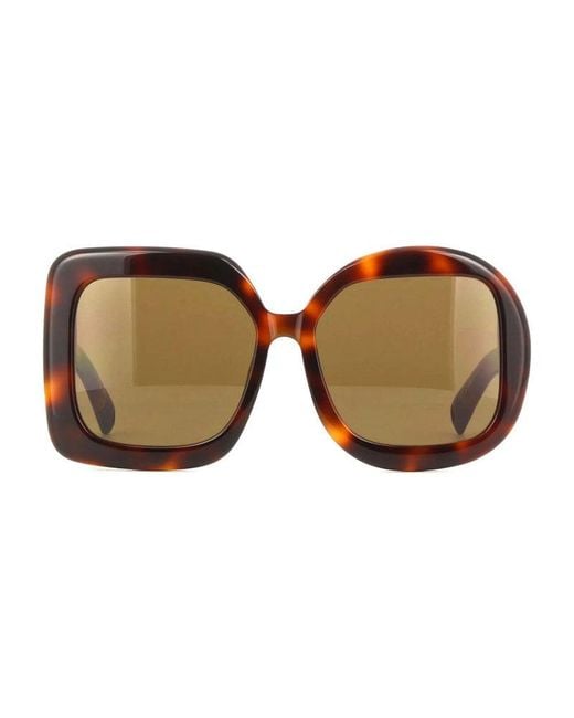 Jacquemus Brown Sunglasses Square Full Rim, Shiny Frame And Lens Jac/10C1