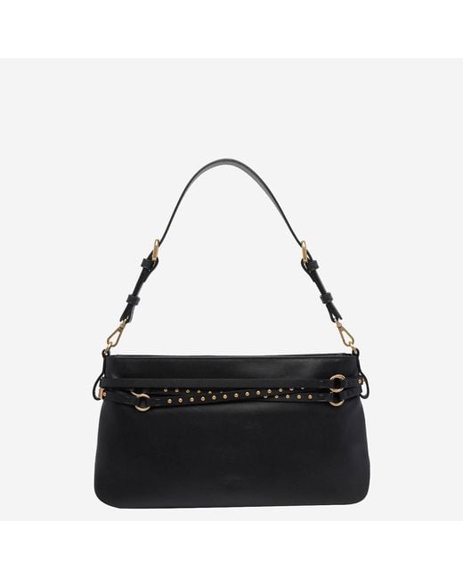 Pinko Black Leather Shoulder Bag