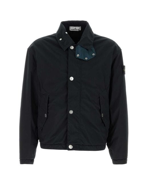 Stone Island Black Midnight Stretch Polyester Jacket for men