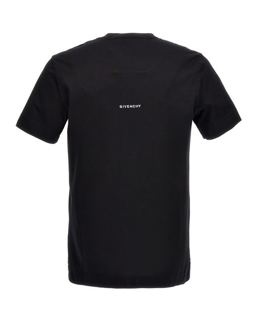 Givenchy Black Embroidered Logo T-shirt for men