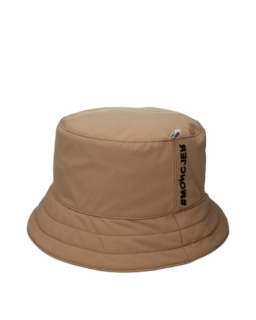 Moncler Brown Fabric Bucket Hat for men