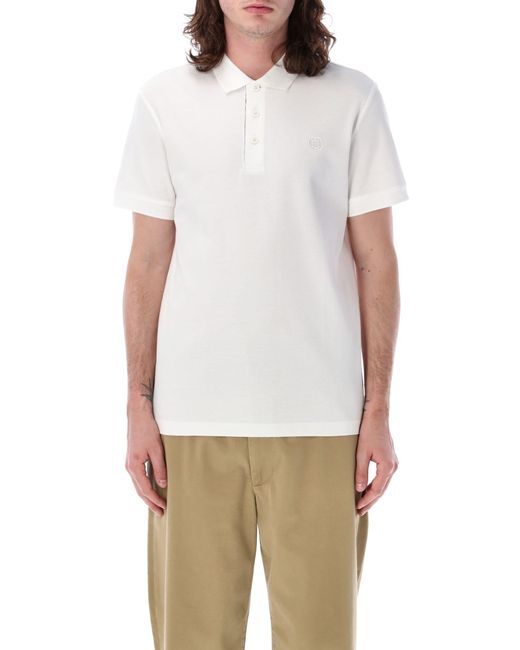 Burberry White Eddie Tb Polo Shirt for men