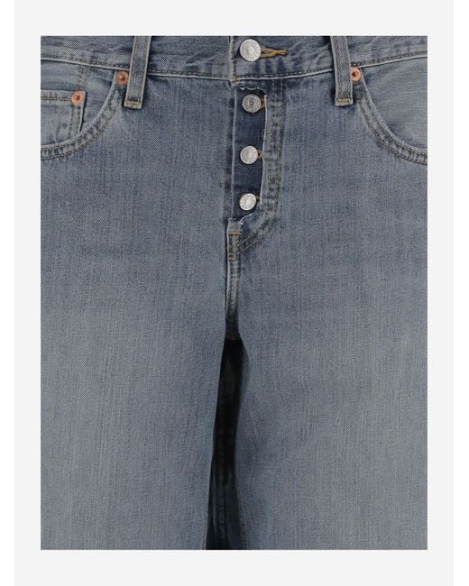 Re/done Blue Cotton Jeans With Classic Style