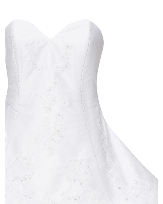 Magda Butrym White Strapless Mini Dress