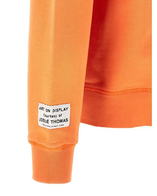 GALLERY DEPT. Orange Logo Crew Neck Sweatshirt for men