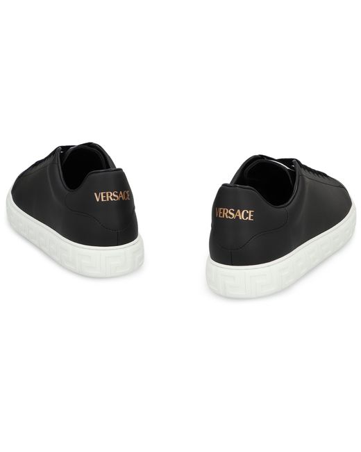 Versace Black Greca Low-Top Sneakers Nylon Trainers for men