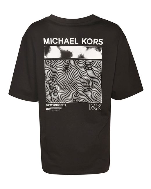Michael Kors Black Logo Round Neck T-Shirt for men