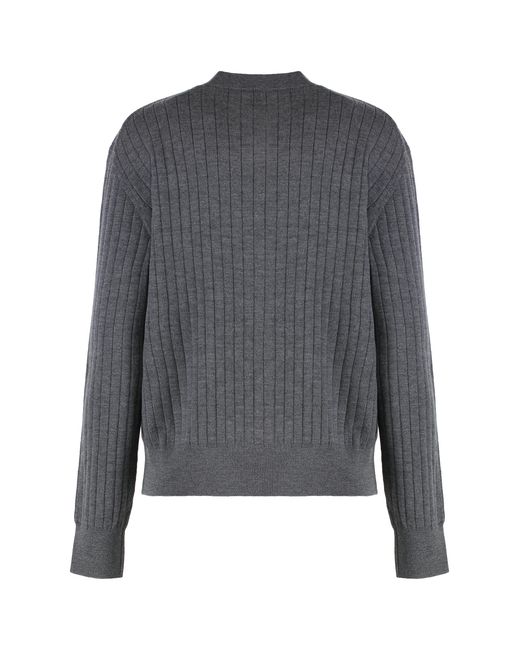 Bottega Veneta Gray Wool Cardigan Cardigans