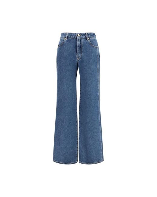 Balmain Blue Cotton Jeans Denim