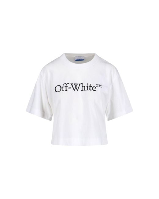 Off-White c/o Virgil Abloh White Logo Crop T-Shirt