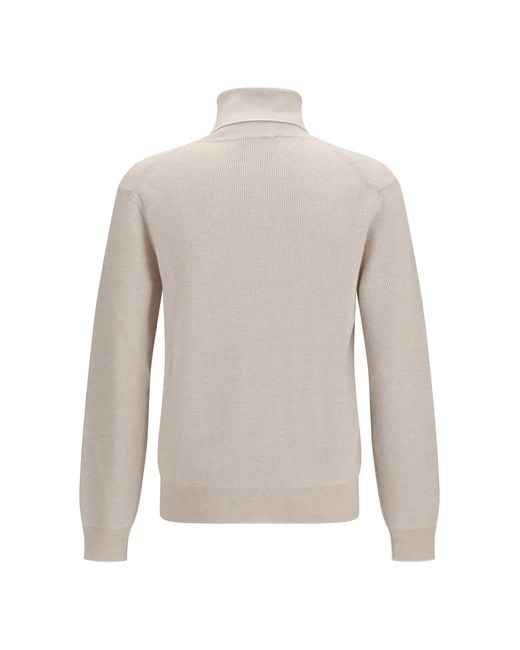 Brioni White Wool And Cashmere Turtleneck Sweater for men