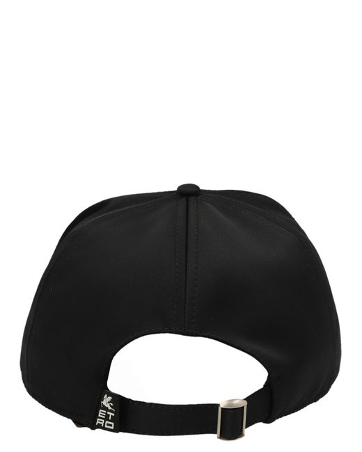 Etro Black Logo Hat