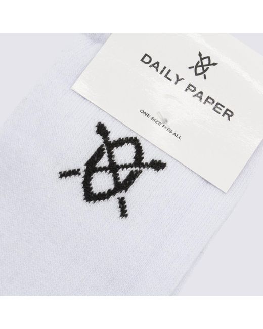 Daily Paper White Cotton Blend Socks for men