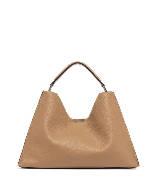 Gianni Chiarini Natural Aurora Sand Leather Shoulder Bag