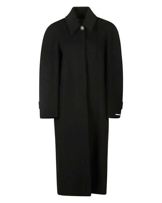 Sportmax Black Buttoned Long-sleeved Coat