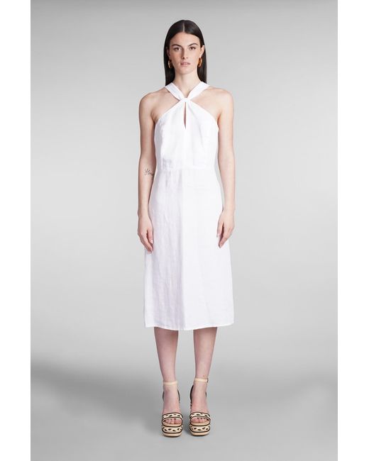 120% Lino White Dress