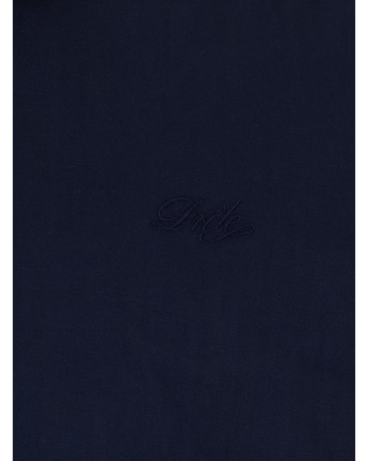 Drole de Monsieur Blue Jacket Le Blouson Drôle With Classic Ribbed Collar And Tone-On-Tone Logo Embroidery for men