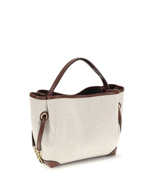 Chloé White Clover Handbag Fabric Handbags