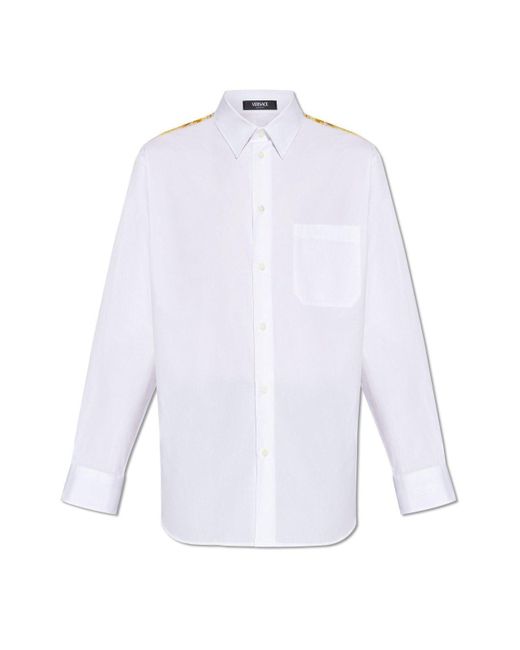 Versace White Shirt With Pockets for men