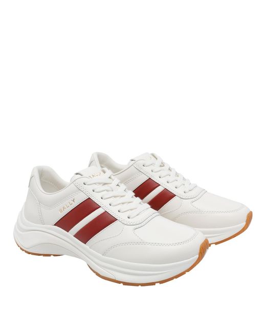 Bally White Sneakers Calf Leather/Rubber Sole for men