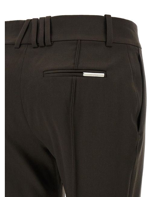 The Attico Black Cropped Flared Trousers