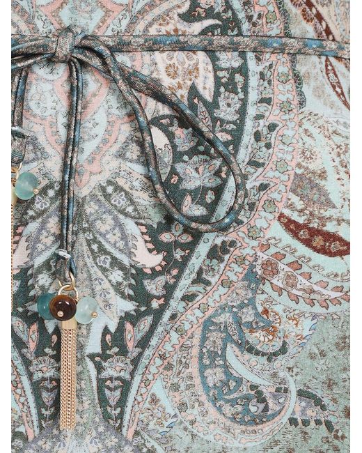 Zimmermann Gray Wanderlust Scallop One-Piece Swimsuit