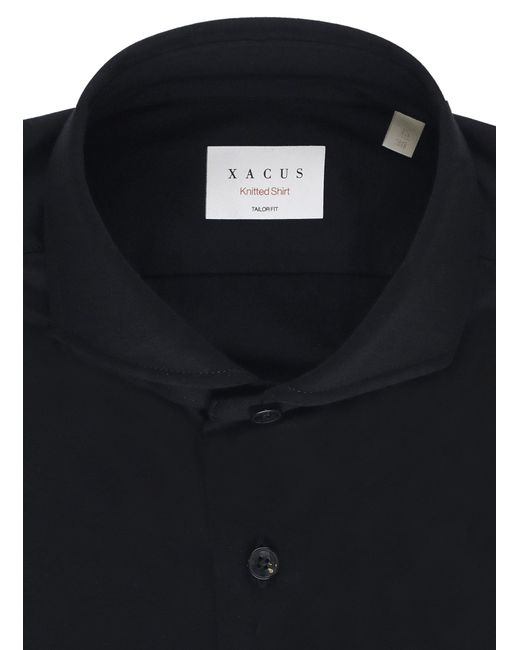 Xacus Black Knitted Shirt for men