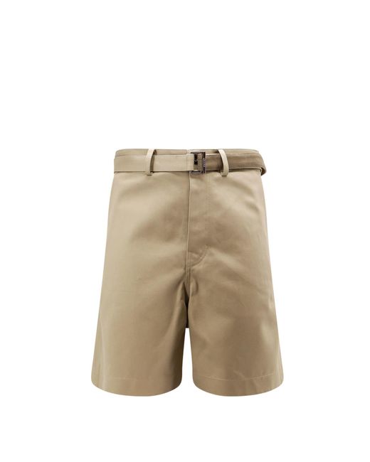 Sacai Natural Bermuda Shorts for men