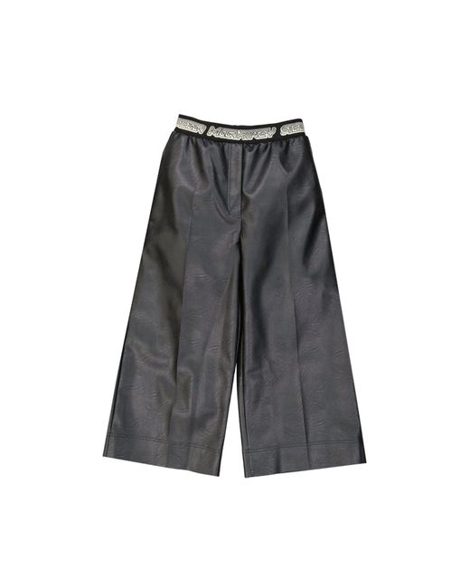 Stella McCartney Gray Cropped Leather Effect Pants