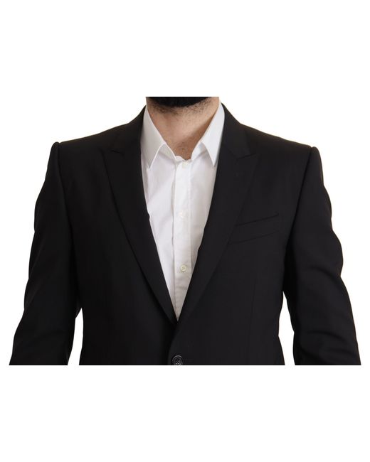 Dolce & Gabbana Black Single Breasted Jacket Martini Blazer for men