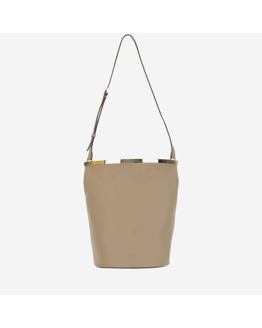 Tod's Natural Small Leather Bucket Bag Calfskin Handbags