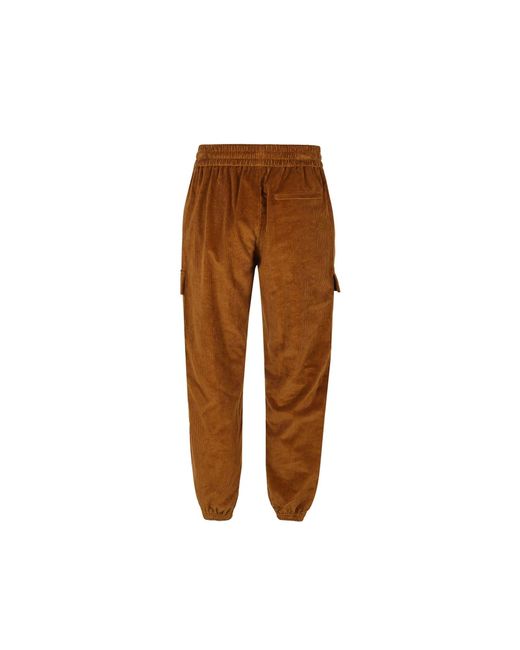 Marcelo Burlon Brown Velvet Pants for men