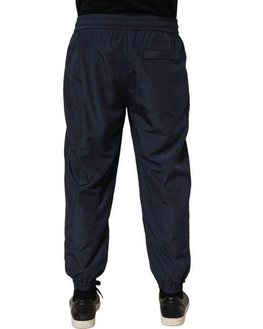 Dolce & Gabbana Blue Dark Polyester Jogger Sweatpants Pants for men