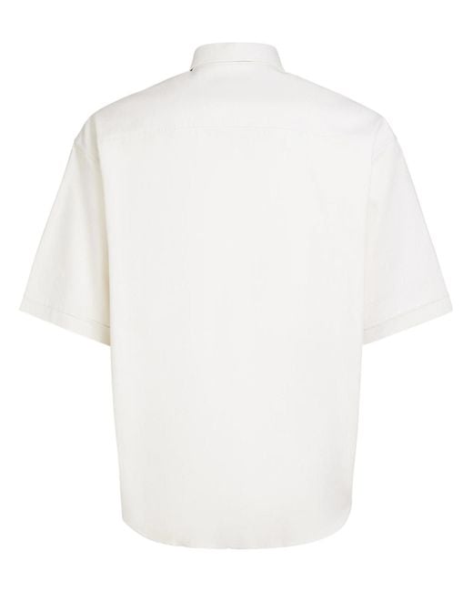 AMI Cream White Cotton Shirt for men