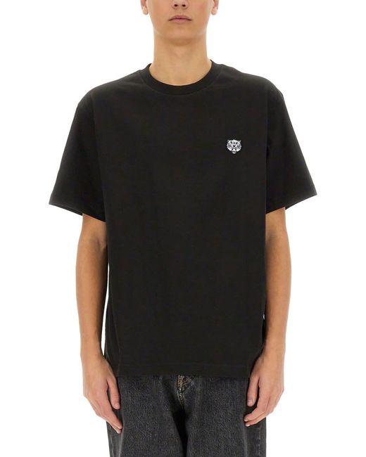 KENZO Black T-Shirt Happy Tiger for men