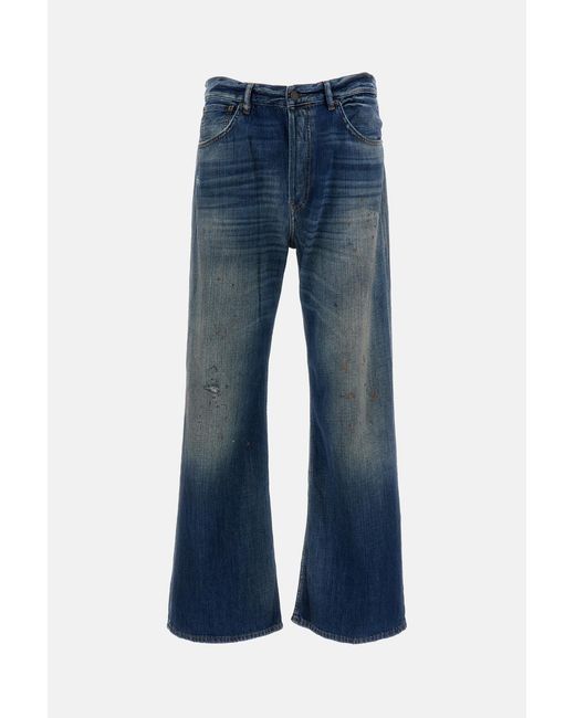Acne Blue Straight-Leg Denim Jeans With Classic Five-Pocket Design for men