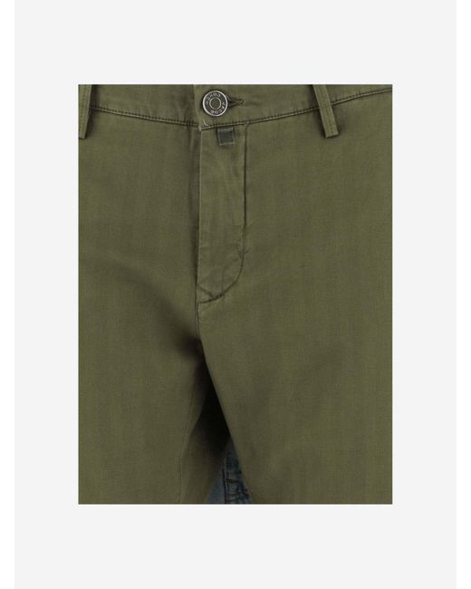 Jacob Cohen Green Cotton Blend Stretch Pants for men
