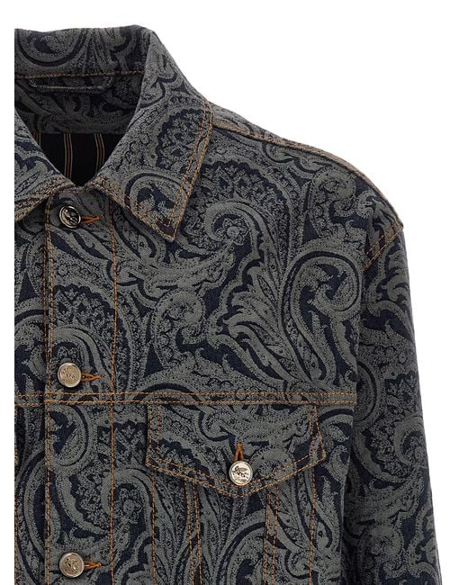 Etro Gray Paisley Jacket for men