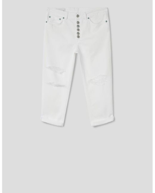 Dondup Denim Jeans Koons Gioiello Bianco Dp268bbf0014dcq7dd000 in White |  Lyst