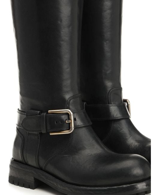 Dolce & Gabbana Black Biker Boot